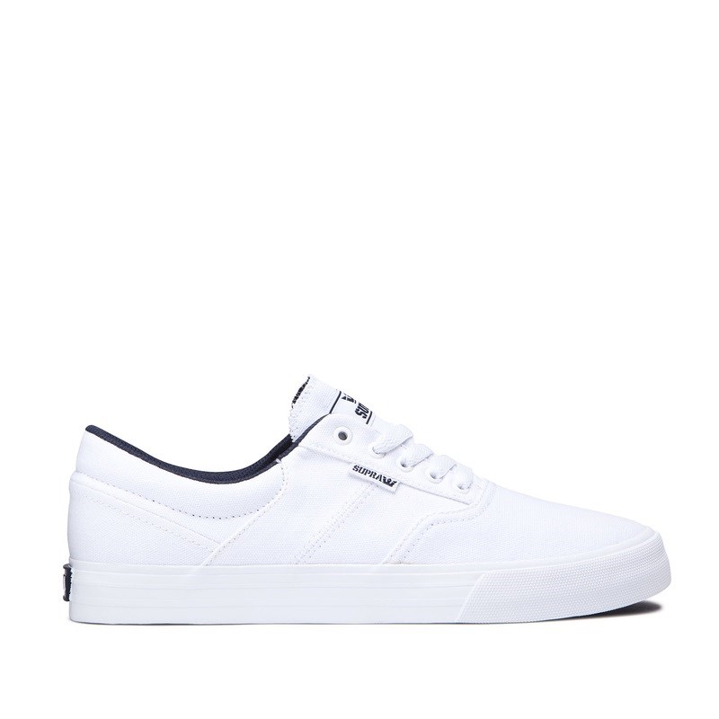 Supra Cobalt Womens Low Tops Shoes White UK 67MVK